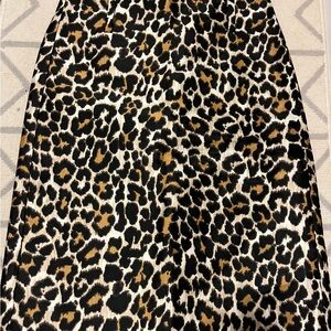 J. Crew Leopard print skirt.